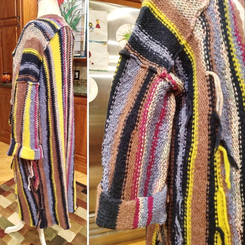 ANTHROPOLOGIE Pilcro Dreamer Deco Striped Duster Cardi $198/A WORK OF ART/2020' - Picture 9 of 16